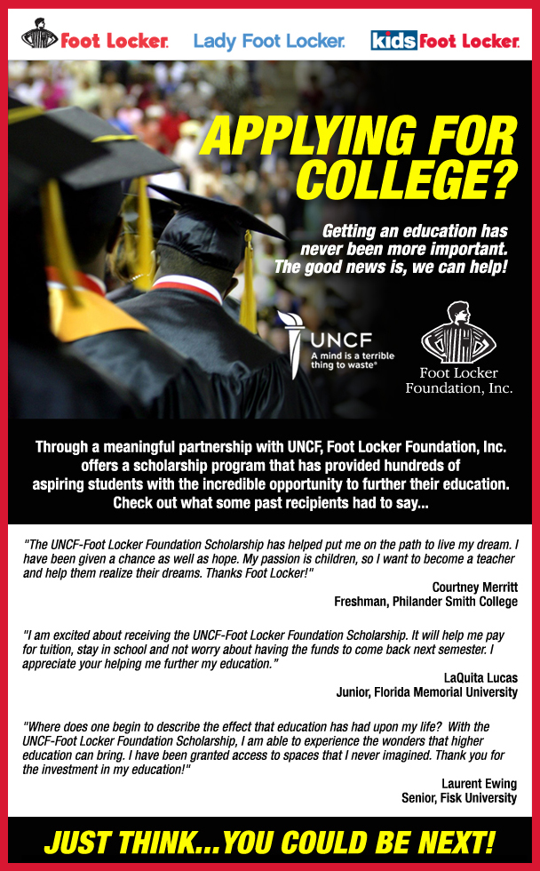 Foot Locker Foundation UNCF Scholarship 2011 Unlocked