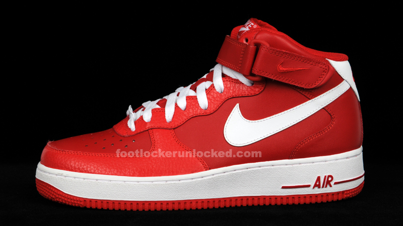 red air force ones mid