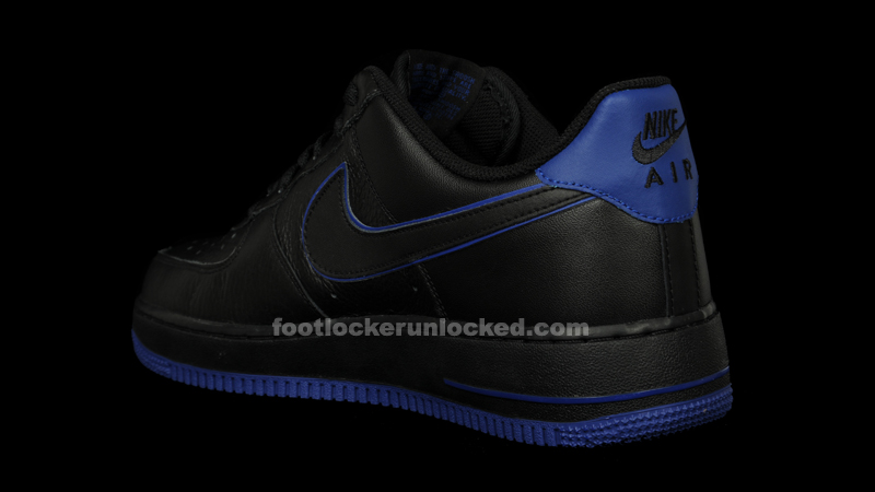 black and blue air force 1s