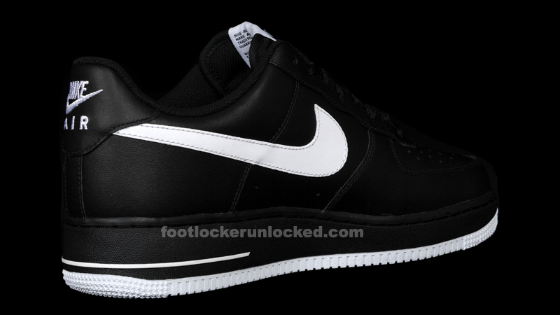 nike air force 1 black with white accents