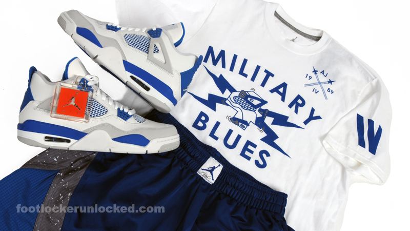 military blue 4s on feet