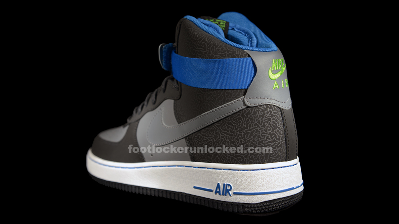 nike air force 1 high blue and black