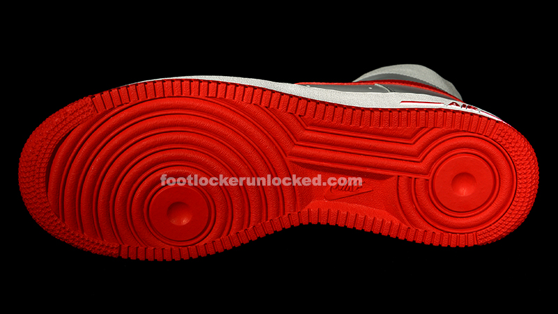 Nike AF1 High Grey Red_4