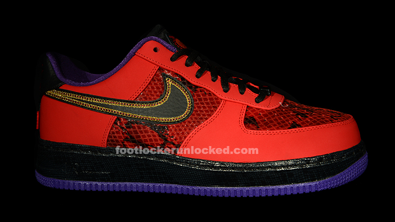 foot locker red and white air force 1