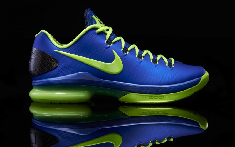 kd 5 neon green and blue