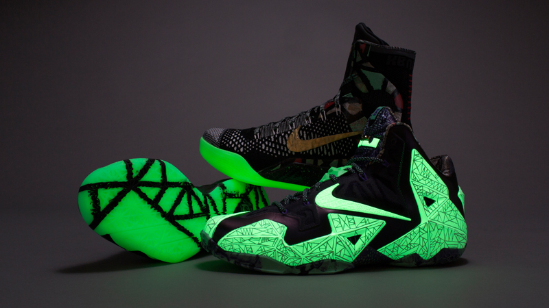 glow in the dark jordans foot locker