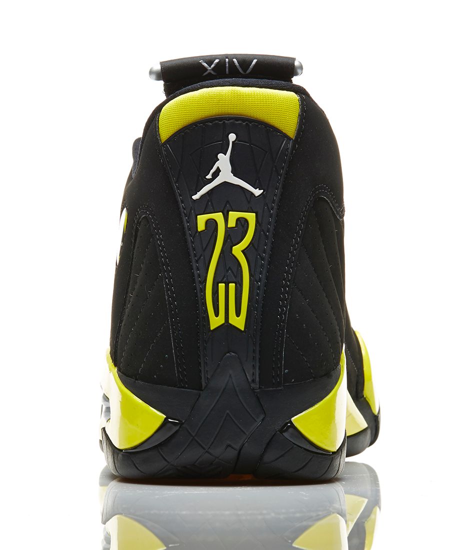 jordans 14 black and yellow