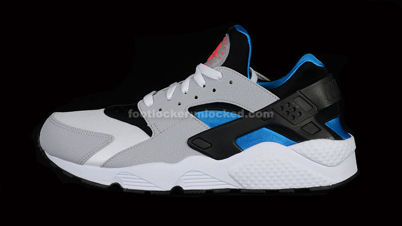 nike huarache blue and grey