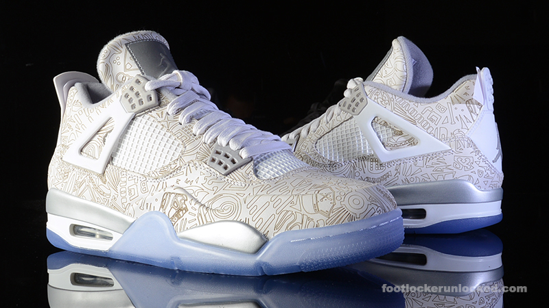 air jordan 4 laser on feet