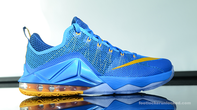 blue and yellow lebrons