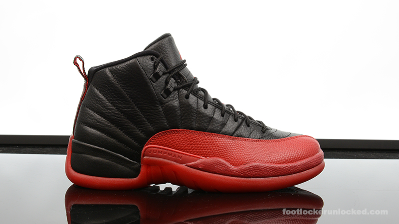 jordan 12 red and white footlocker