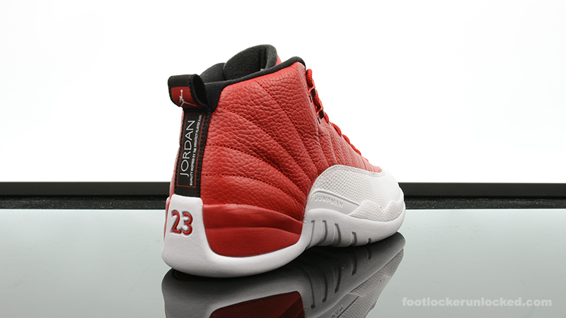 jordan 12 red and white footlocker