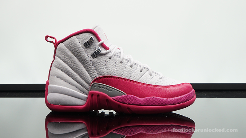 pink and white jordan 12 footlocker