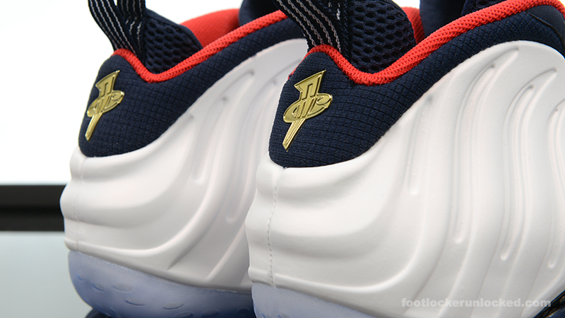 nike foamposite red white and blue